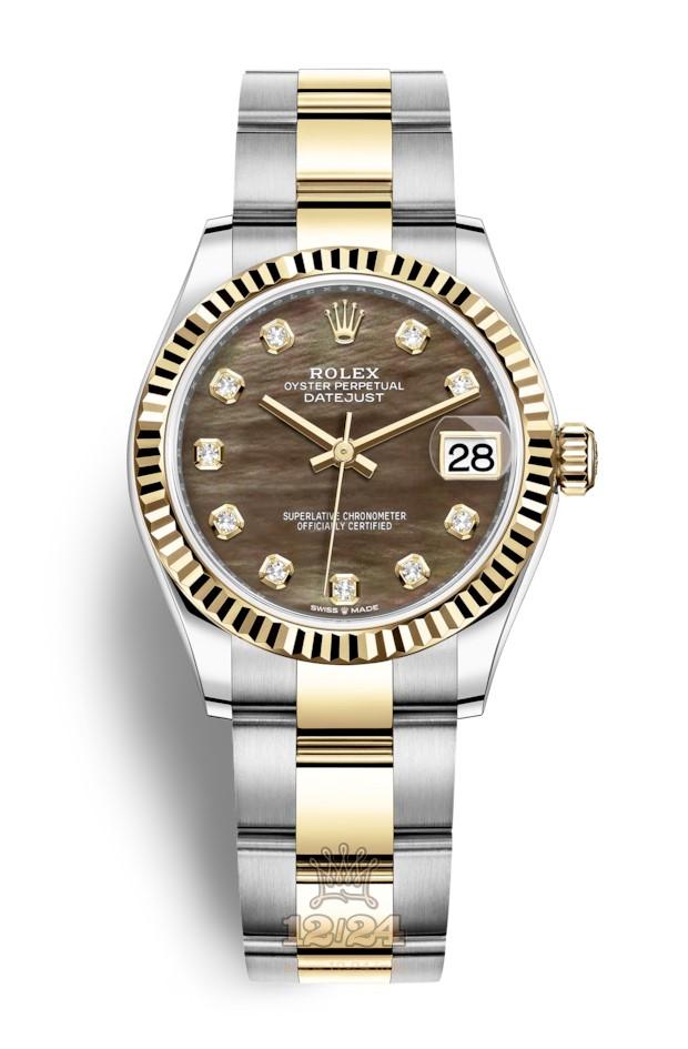 Rolex Datejust Watch 278273-0023 31 mm Stainless steel Yellow gold Case Black Dial