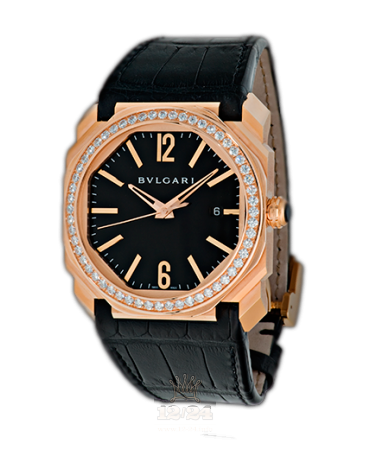 Bvlgari Octo Watch 102039 BGOP41BGDLD 41 mm Pink gold Case Black Dial