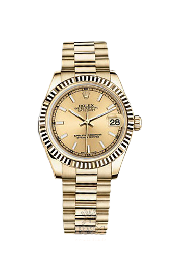 Rolex Datejust Watch 178278-0025 31 mm Yellow gold Case Golden Dial