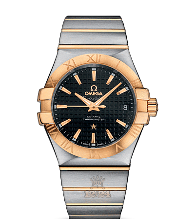 Omega Constellation Watch 123.20.35.20.01.002 35 mm Steel / Yellow gold Case Black Dial