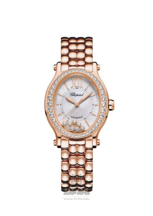 Chopard Happy Sport Watch 275362-5005 31 mm Pink gold Case Silver Dial