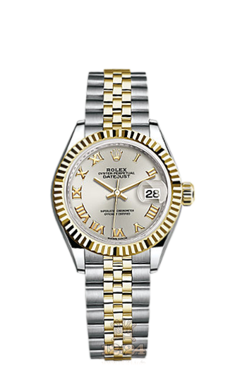 Rolex Lady-Datejust Watch 279173-0005 28 mm Steel / Yellow gold Case Silver Dial