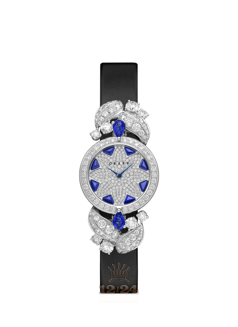 Graff Jewellery Watches Watch GL25WGDS White gold Case Silver Dark blue Dial