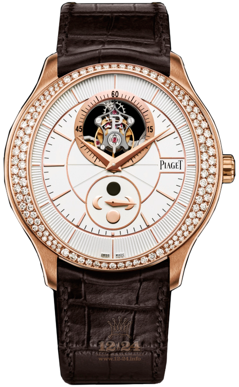 Piaget Black Tie Watch G0A39116 43 mm Pink gold Case Silver Dial