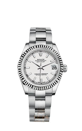 Rolex Datejust Watch 178274-0024 31 mm Steel / White gold Case White Dial