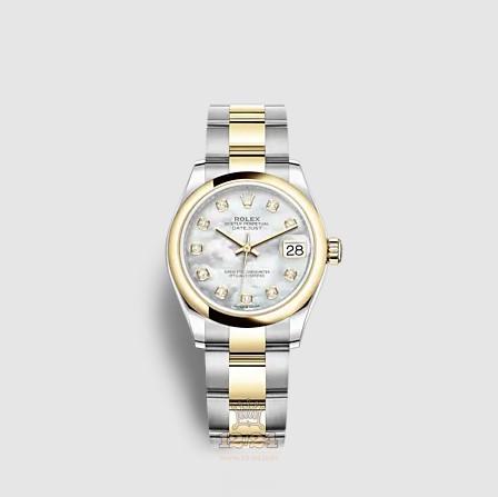 Rolex Datejust Watch 278243-0027 31 mm Stainless steel Yellow gold Case White Dial