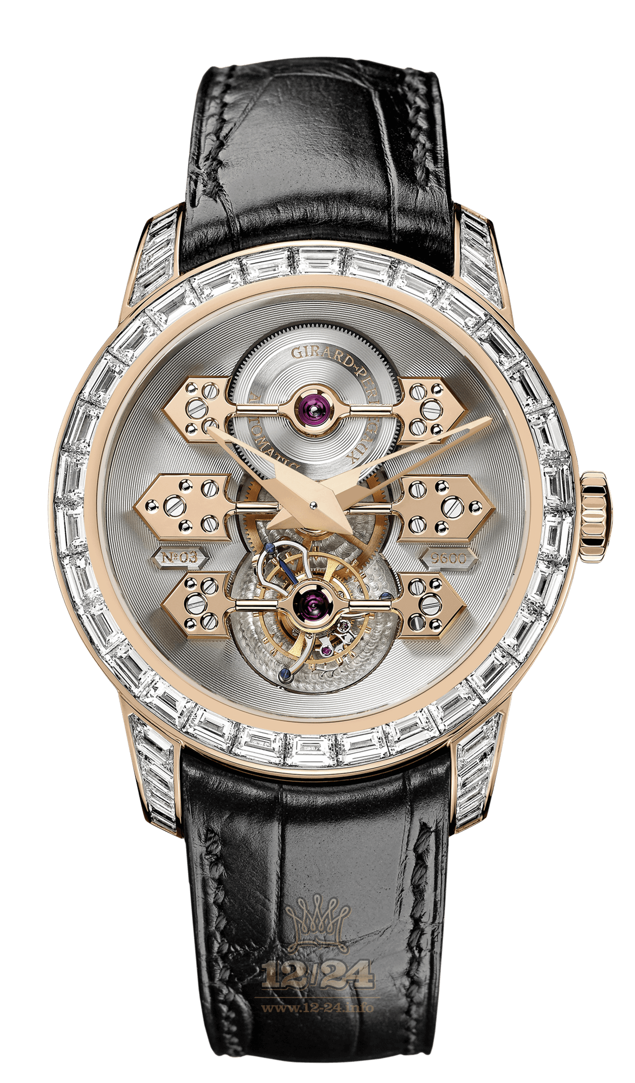 Girard Perregaux Bridges Watch 99193B52H00A-BA6A Pink gold Case Silver Dial