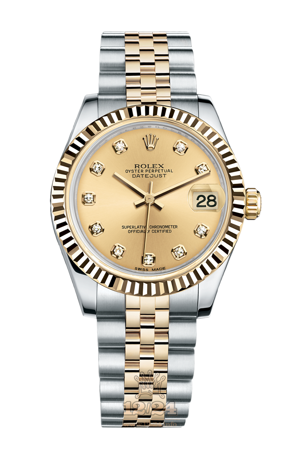 Rolex Lady-Datejust Watch 178273-0002 31 mm Steel / Yellow gold Case Golden Dial