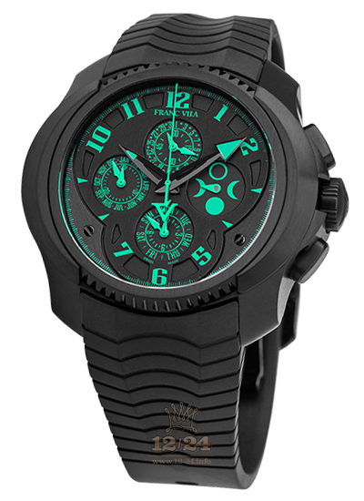 Franc Vila Cobra Watch 7I.QS-GREEN.V01 Stainless steel DLC coating Case Black Green Dial