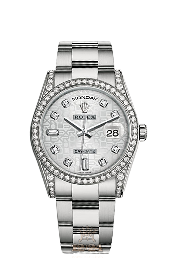 Rolex Day-Date Watch 118389-0122 36 mm White gold Case Silver Dial