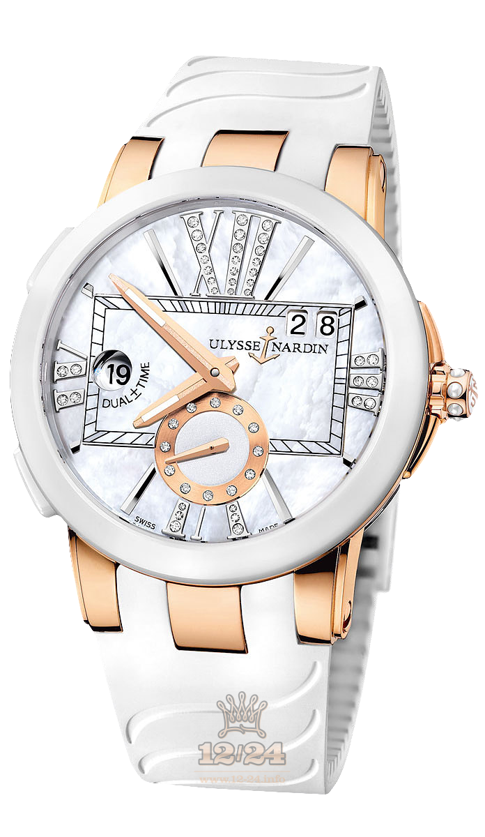 Ulysse Nardin Executive Watch 246-10-3/391 40 mm Pink gold Ceramics Case White Dial