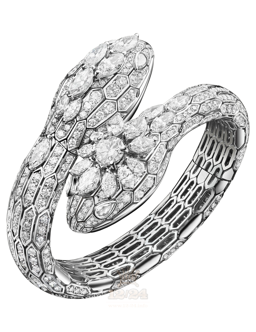 Bvlgari Serpenti Watch 102783 SPW40D2GD2D2.2H 40 mm White gold Case Silver Dial