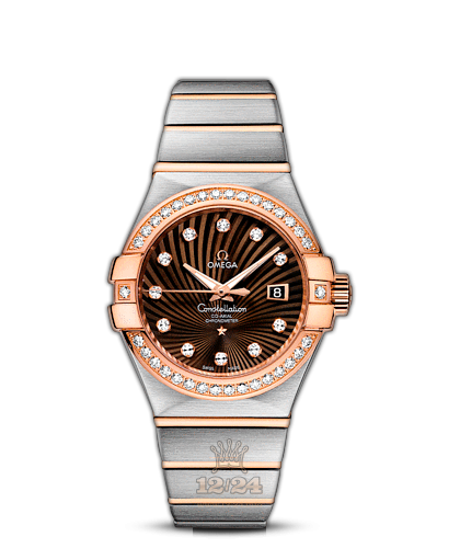 Omega Constellation Watch 123.25.31.20.63.001 31 mm Steel / Pink gold Case Brown (chocolate) Dial