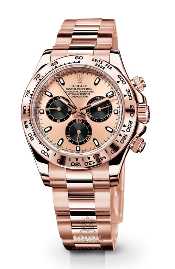 Rolex Cosmograph Daytona Watch 116505-0009 40 mm Pink gold Case Black Pink Dial