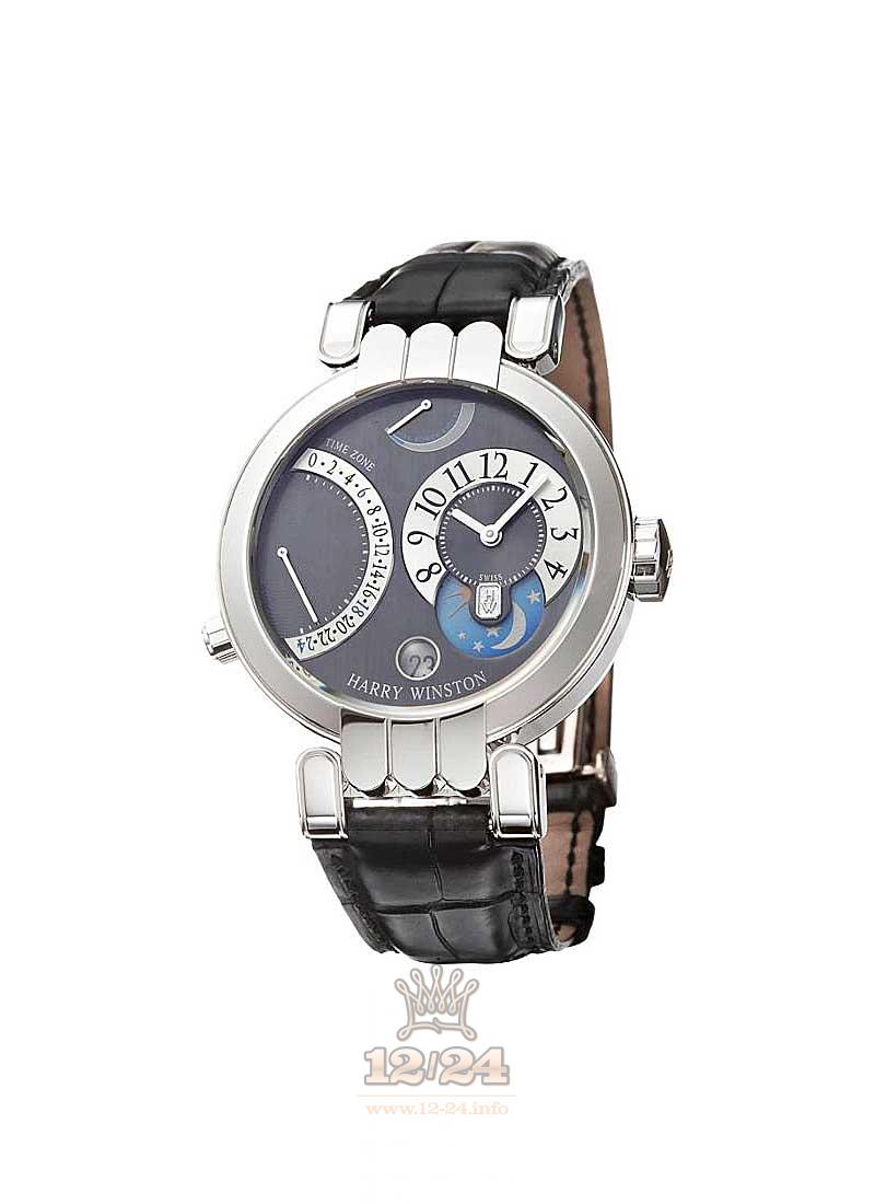 Harry Winston The Premier Collection Watch 200/MMTZ39W 39 mm White gold Case Black Dial