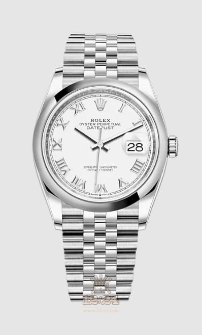 Rolex Datejust Watch 126200-0007 36 mm Stainless steel Case White Dial