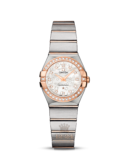 Omega Constellation Watch 123.25.24.60.55.009 24 mm Steel / Pink gold Case White Dial