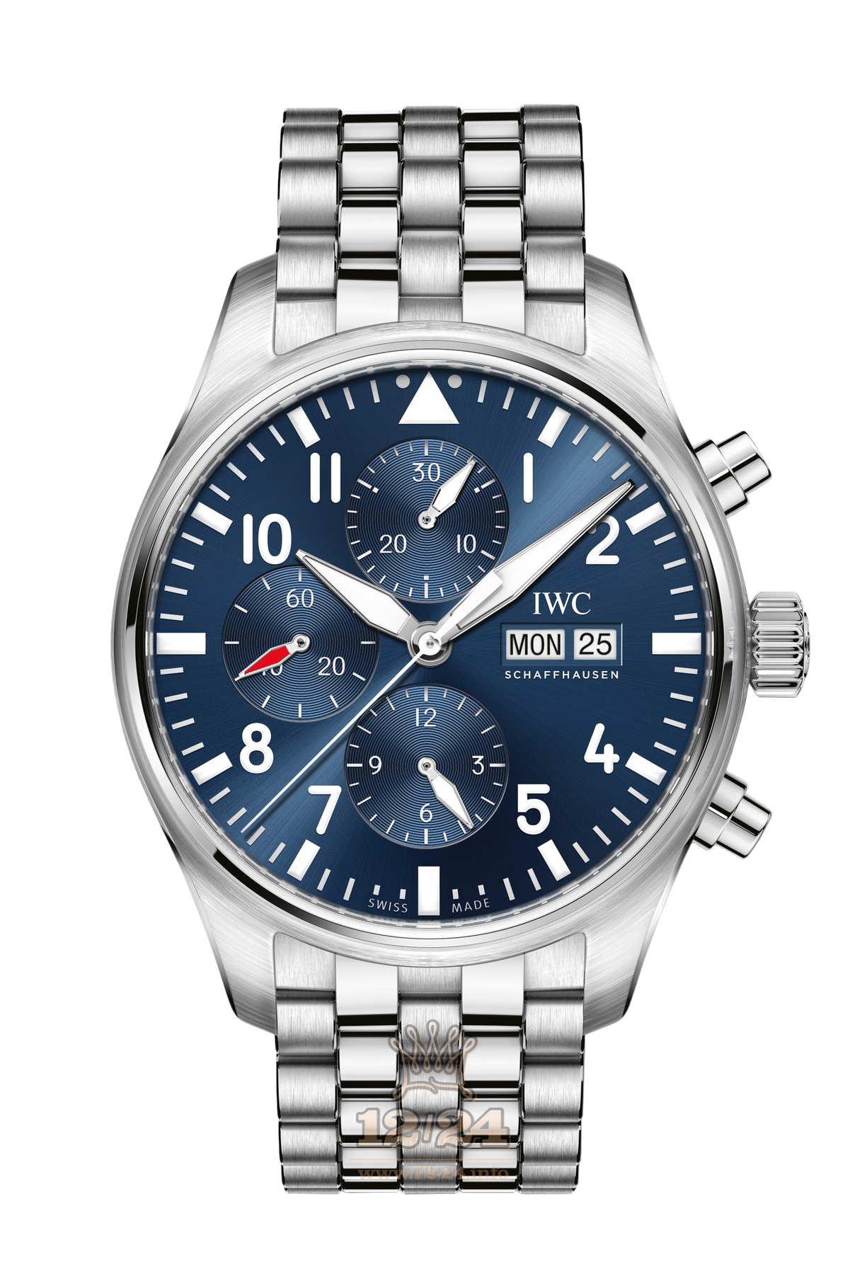IWC Pilot s Watches Watch IW377717 43 mm Stainless steel Case Dark blue Dial