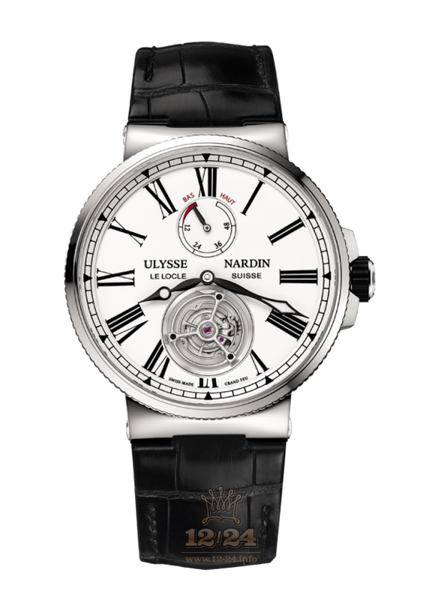 Ulysse Nardin Marine Watch 1283-181/E0 43 mm Stainless steel Case White Dial