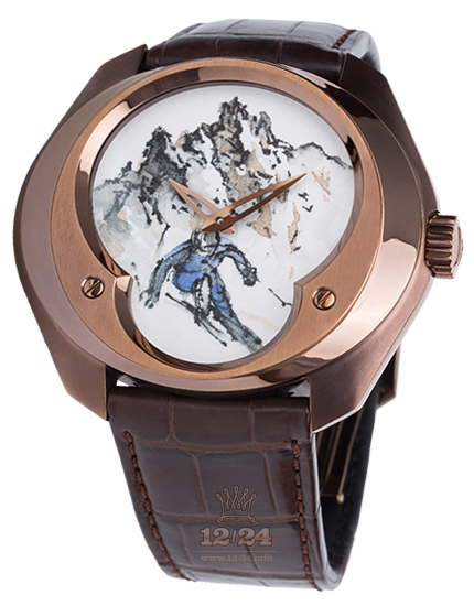 Franc Vila Neo Alta Watch 19N.BROWNSS.COURCHEVEL 49 mm Stainless steel DLC coating Case White Painted Dial