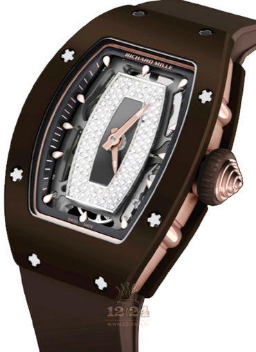 Richard Mille Women's Collection Watch RM 07-01 TPZ-Z brown ceramic 46 mm Ceramics Case