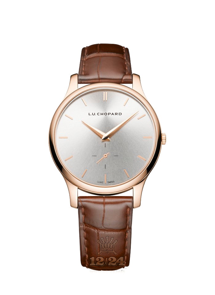 Chopard L.U.C Watch 161920-5002 40 mm Pink gold Case Silver Dial