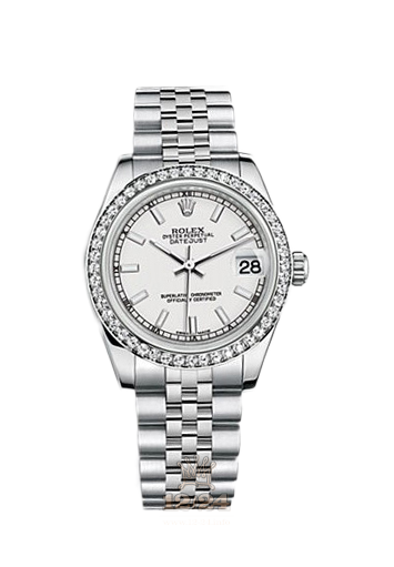 Rolex Datejust Watch 178384-0030 31 mm Steel / White gold Case White Dial