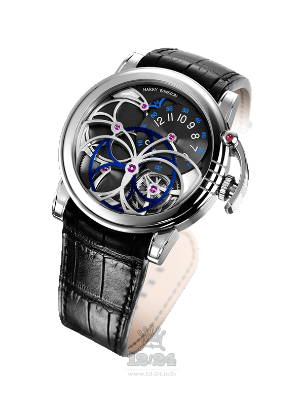 Harry Winston Opus Series Watch OPUMHM45WW001 45 mm White gold Case Black Silver Dial
