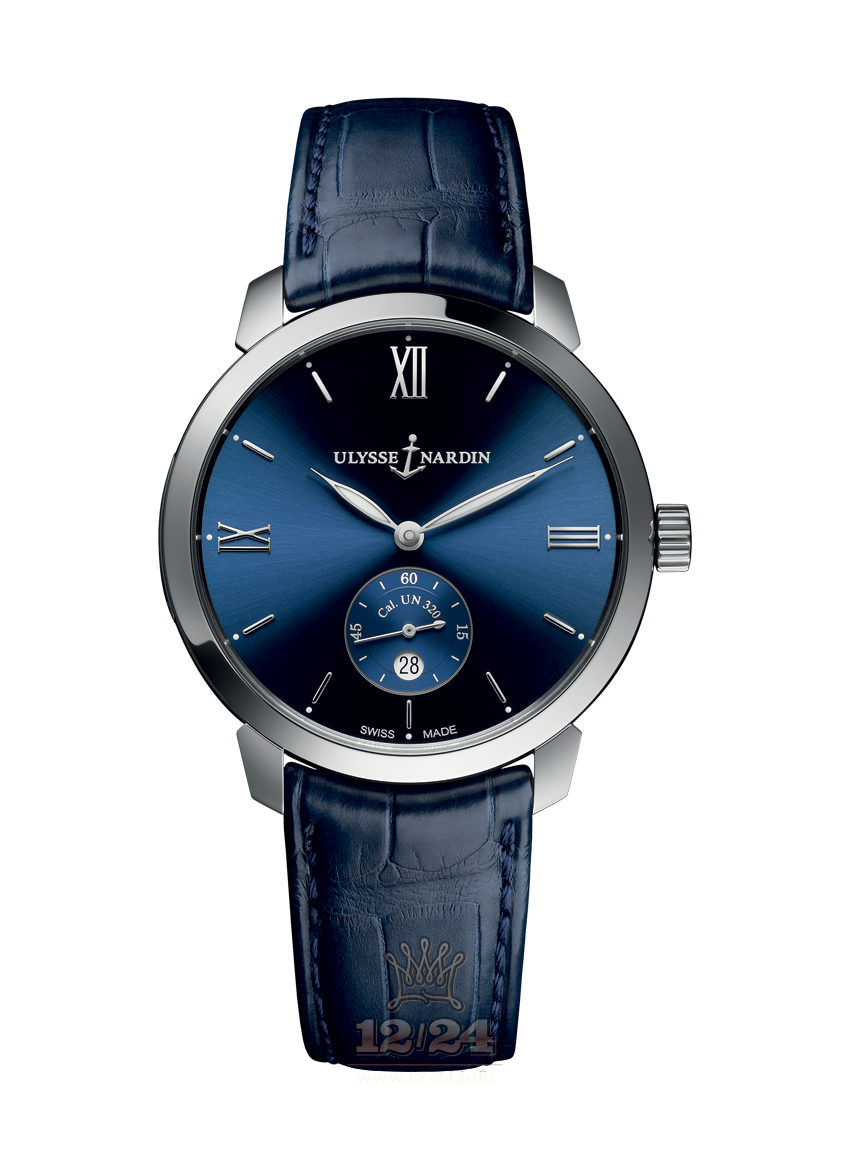 Ulysse Nardin Classic Watch 3203-136-2/33 40 mm Stainless steel Case Dark blue Dial