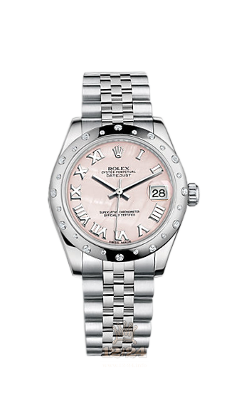 Rolex Lady-Datejust Watch 178344-0033 31 mm Steel / White gold Case Pink Dial
