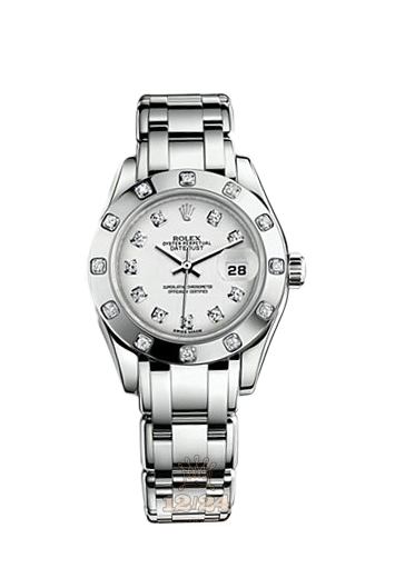 Rolex Pearlmaster Watch 80319-0050 29 mm White gold Case White Dial