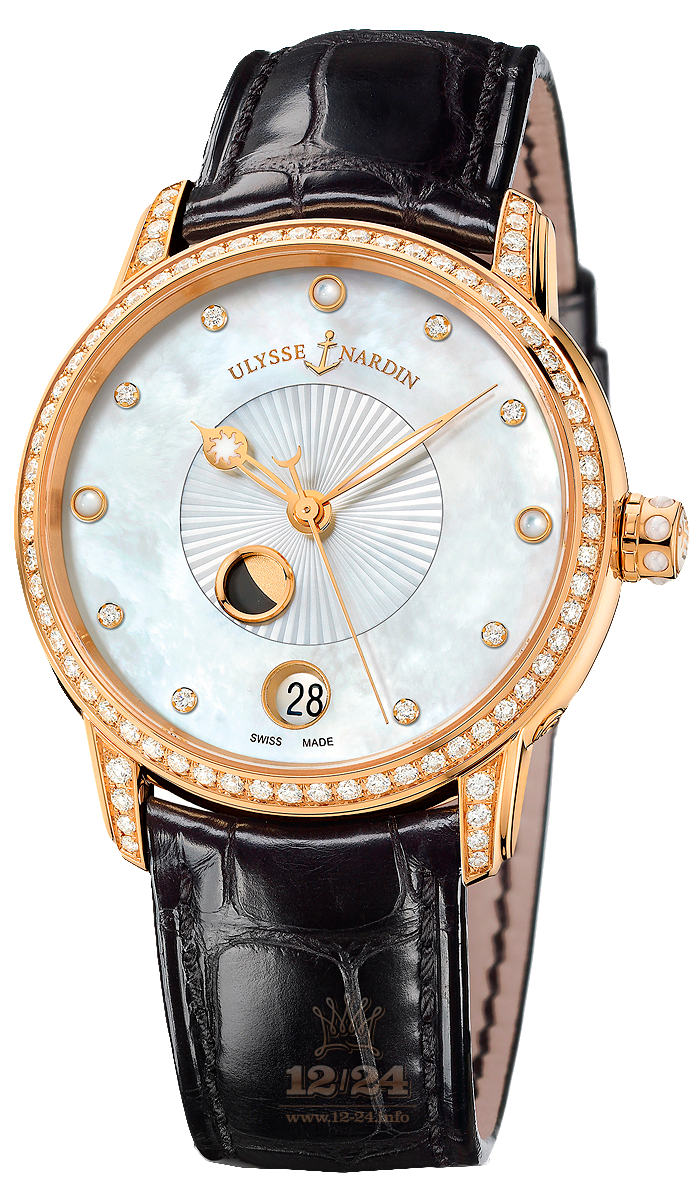 Ulysse Nardin Classic Watch 8296-123BC-2/991 35 mm Pink gold Case White Dial