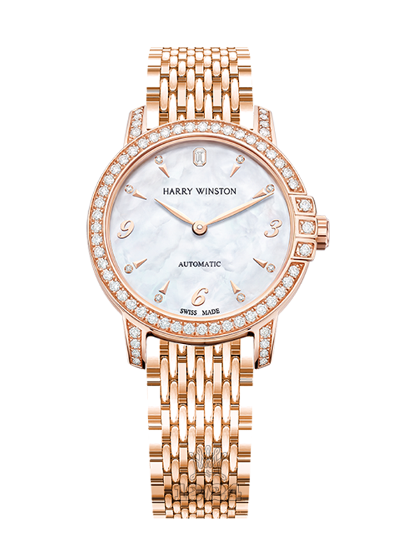 Harry Winston Midnight Collection Watch MIDAHM29RR002 29 mm Pink gold Case White Dial