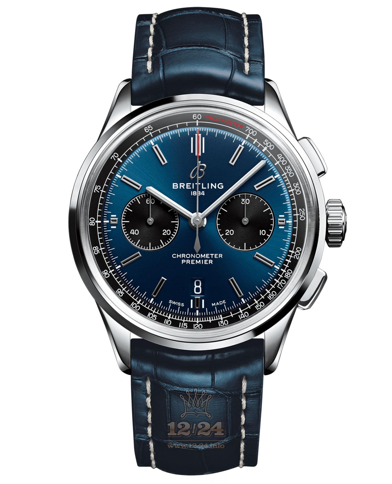 Breitling Premier Watch AB0118221C1P1 42 mm Stainless steel Case Dark blue Dial