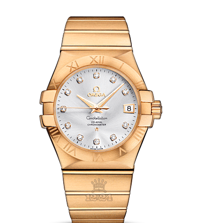 Omega Constellation Watch 123.50.35.20.52.002 35 mm Yellow gold Case Silver Dial