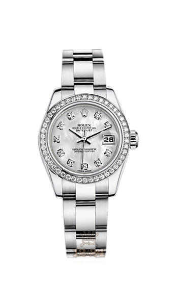 Rolex Lady-Datejust Watch 179384-0001 26 mm Steel / White gold Case White Dial