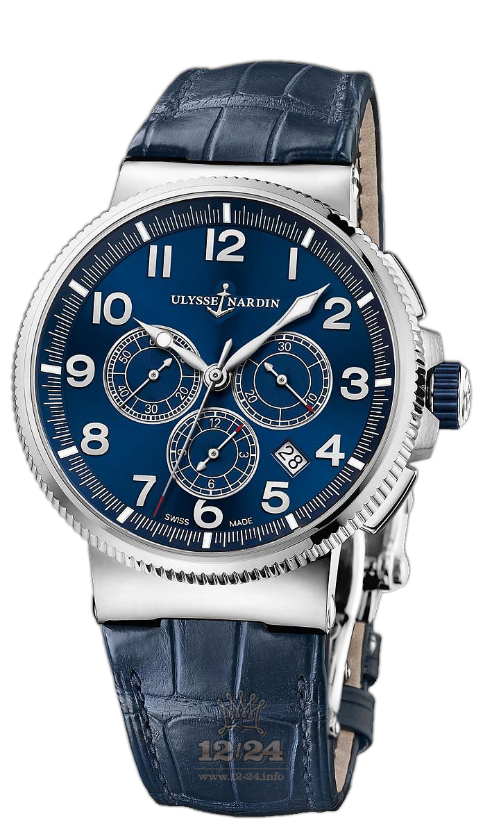 Ulysse Nardin Marine Watch 1503-150/63 43 mm Stainless steel Titanium Case Blue Dial