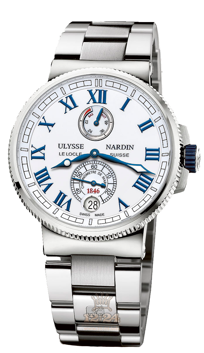 Ulysse Nardin Marine Watch 1183-126-7M/40 43 mm Stainless steel Titanium Case White Dial