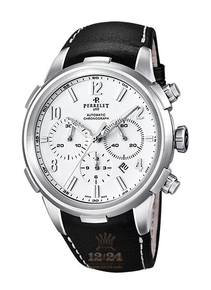 Perrelet First Class Watch A1069/1 44 mm Stainless steel Case White Dial