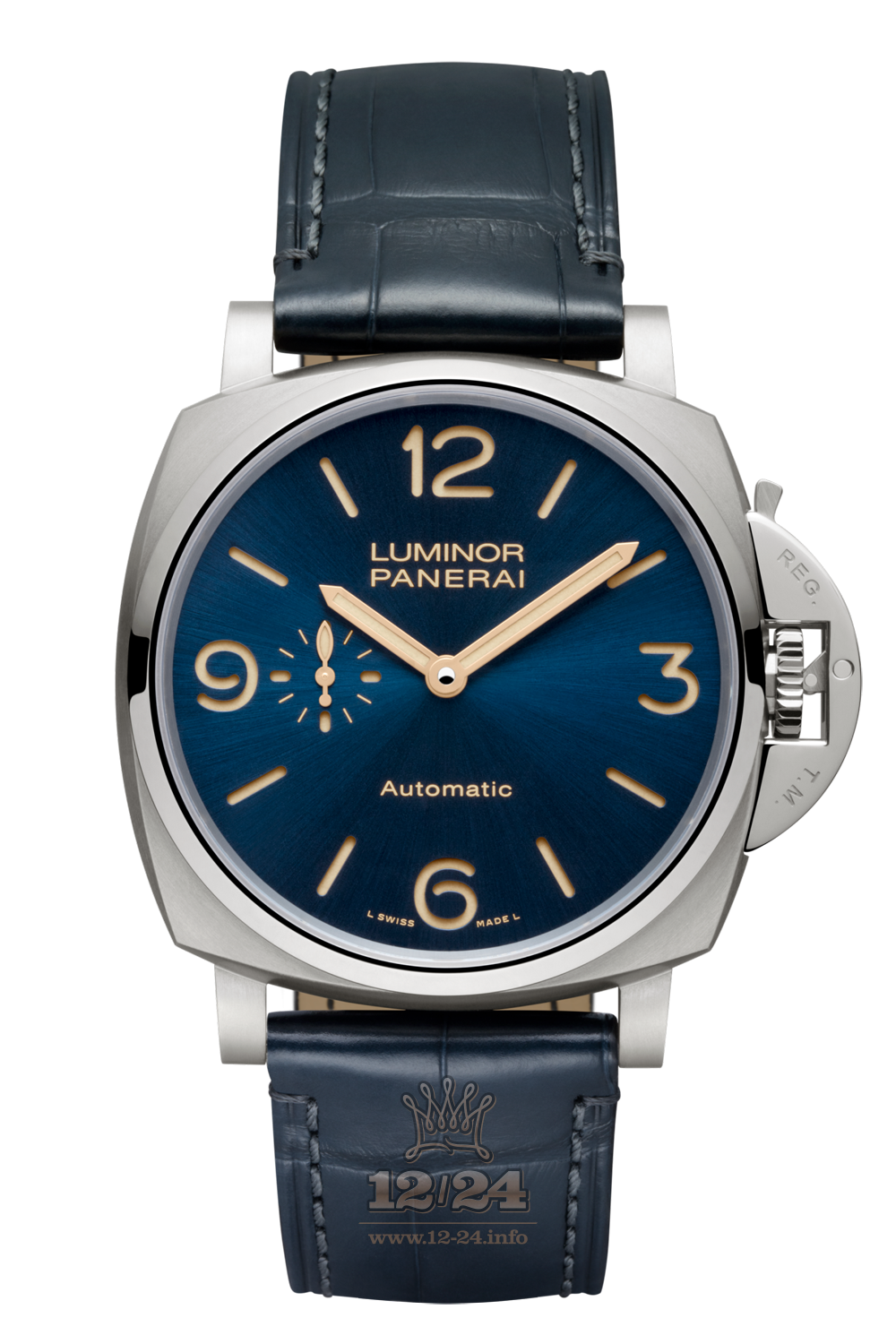 Panerai Luminor Due Watch PAM00729 45 mm Titanium Case Dark blue Dial