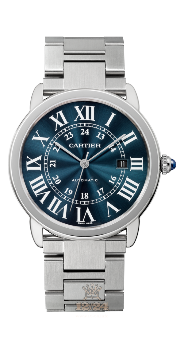 Cartier Ronde de Cartier Watch WSRN0023 42 mm Stainless steel Case Dark blue Dial