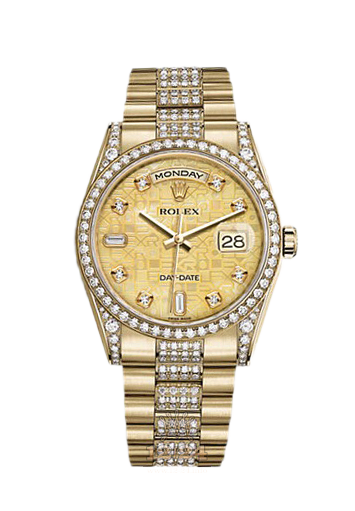 Rolex Day-Date Watch 118388-0060 36 mm Yellow gold Case Golden Dial