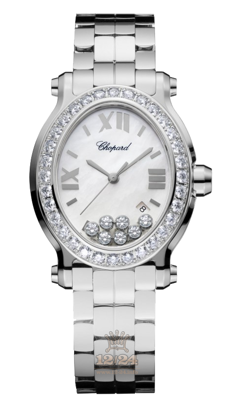 Chopard Happy Diamonds Watch 278546-3004 34 mm Stainless steel Case White Dial