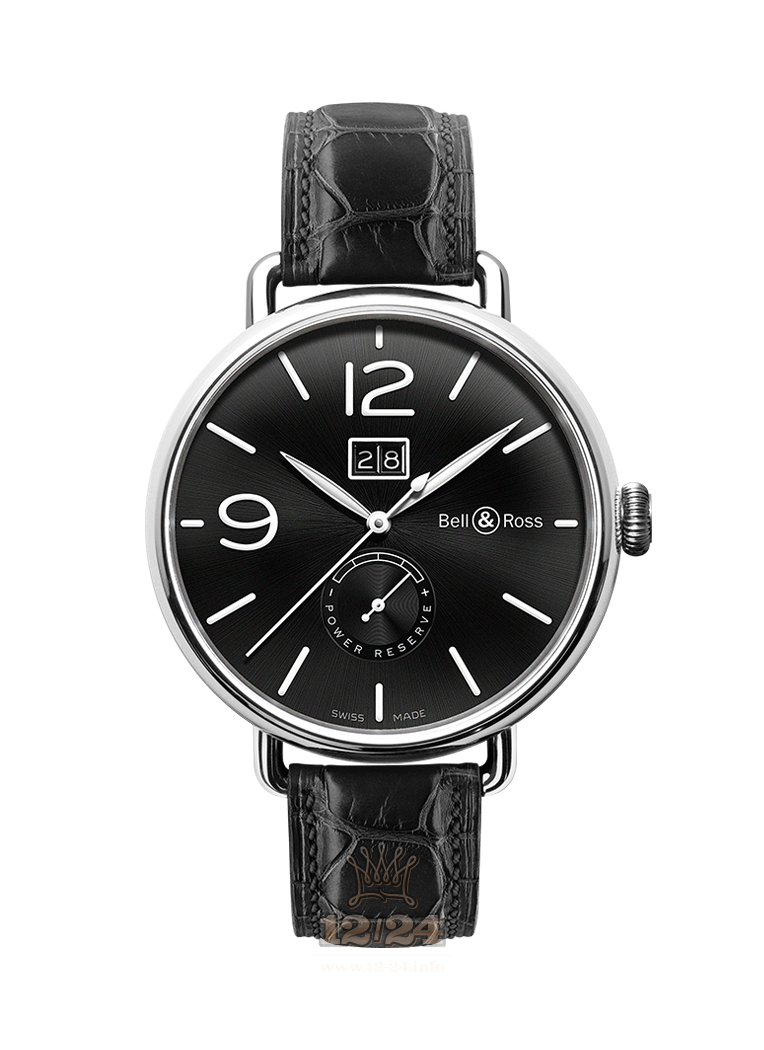 Bell & Ross Vintage Watch BRWW190-BL-ST/SCR 45 mm Stainless steel Case Black Dial