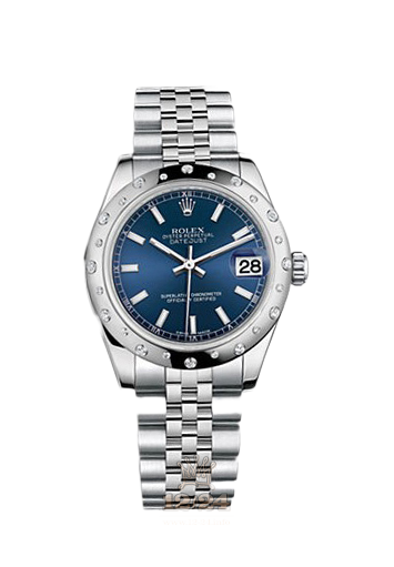 Rolex Datejust Watch 178344-0046 31 mm Steel / White gold Case Dark blue Dial