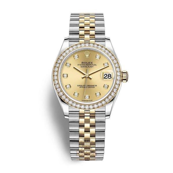 Rolex Datejust Watch 278383rbr-0026 31 mm Stainless steel Yellow gold Case Yellow Dial
