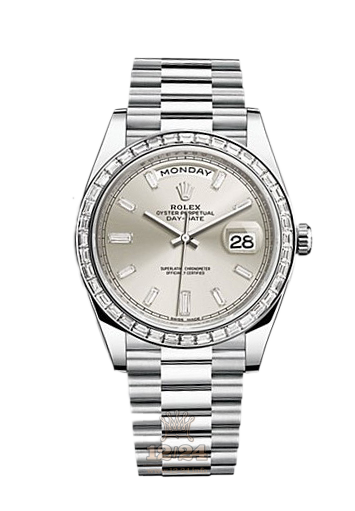 Rolex Day-Date Watch 228396tbr-0011 40 mm Platinum Case Silver Dial
