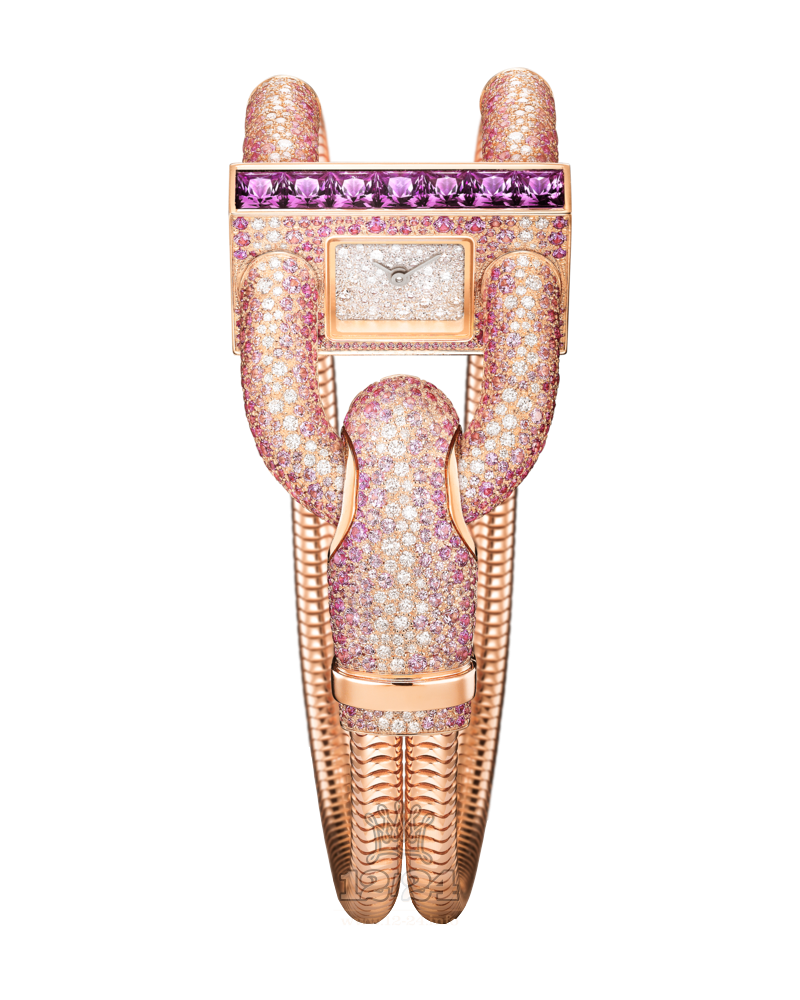 Van Cleef Cadenas Watch VCARO4JZ00 26 mm Pink gold Case Silver Dial
