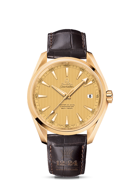 Omega Aqua Terra 150 M Watch 231.53.42.21.08.001 42 mm Yellow gold Case Golden Dial