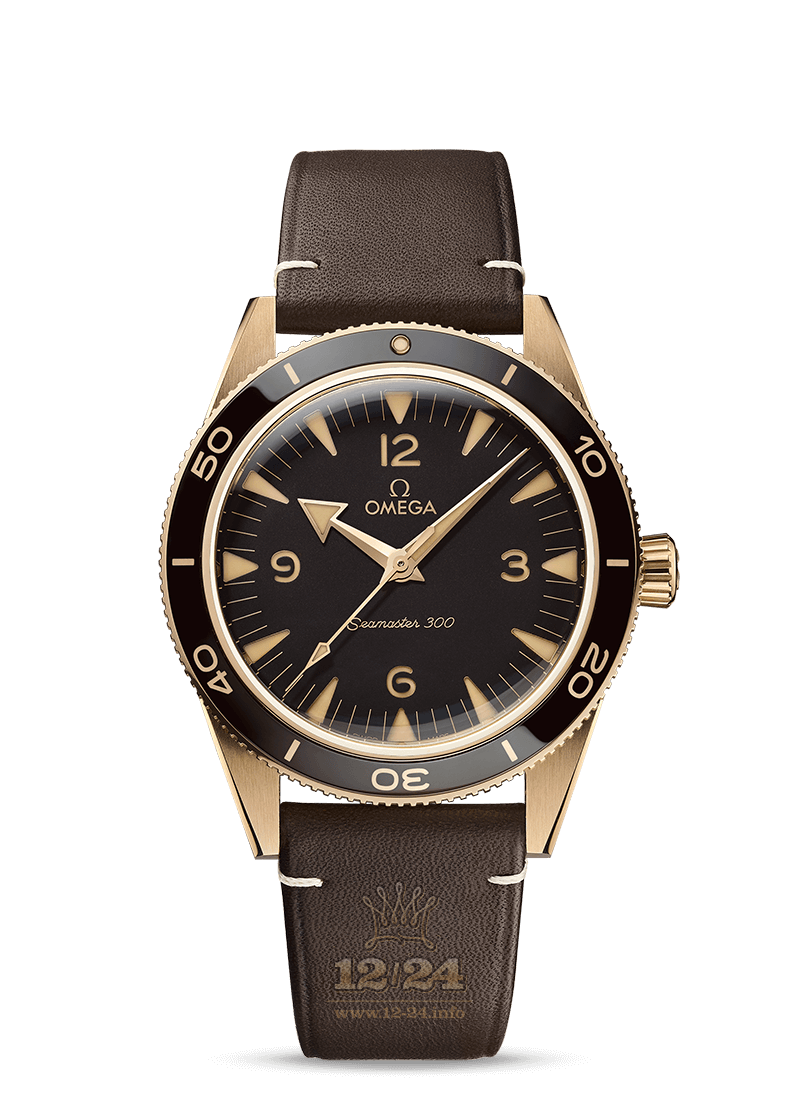 Omega Seamaster 300 Watch 234.92.41.21.10.001 41 mm Orange gold Case Brown (chocolate) Dial